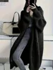 Women's Solid Open Front Knit Cardigan with Pockets - Casual Long Sleeve Sweater for Comfortable Layering 2