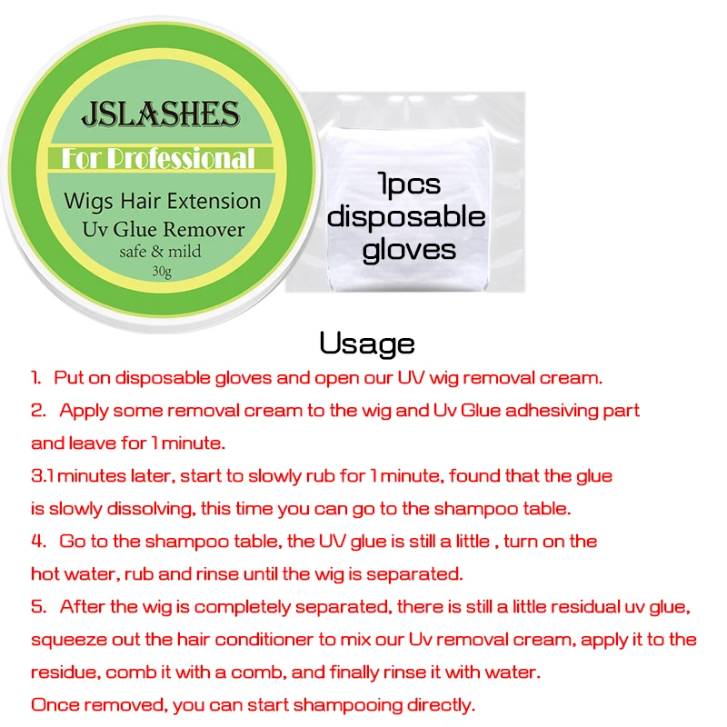 5pcs kit Uv light hair extensions glue kit with heat protector & uv remover cream for profesional Uv light glue & removal
