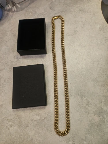 Stainless Steel Gold Cuban Chain