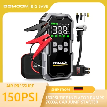 150PSI Pompa d'aria Batteria per auto Booster di energia 7000A Auto Jump start Power Bank Auto di avviamento portatile Nuovo