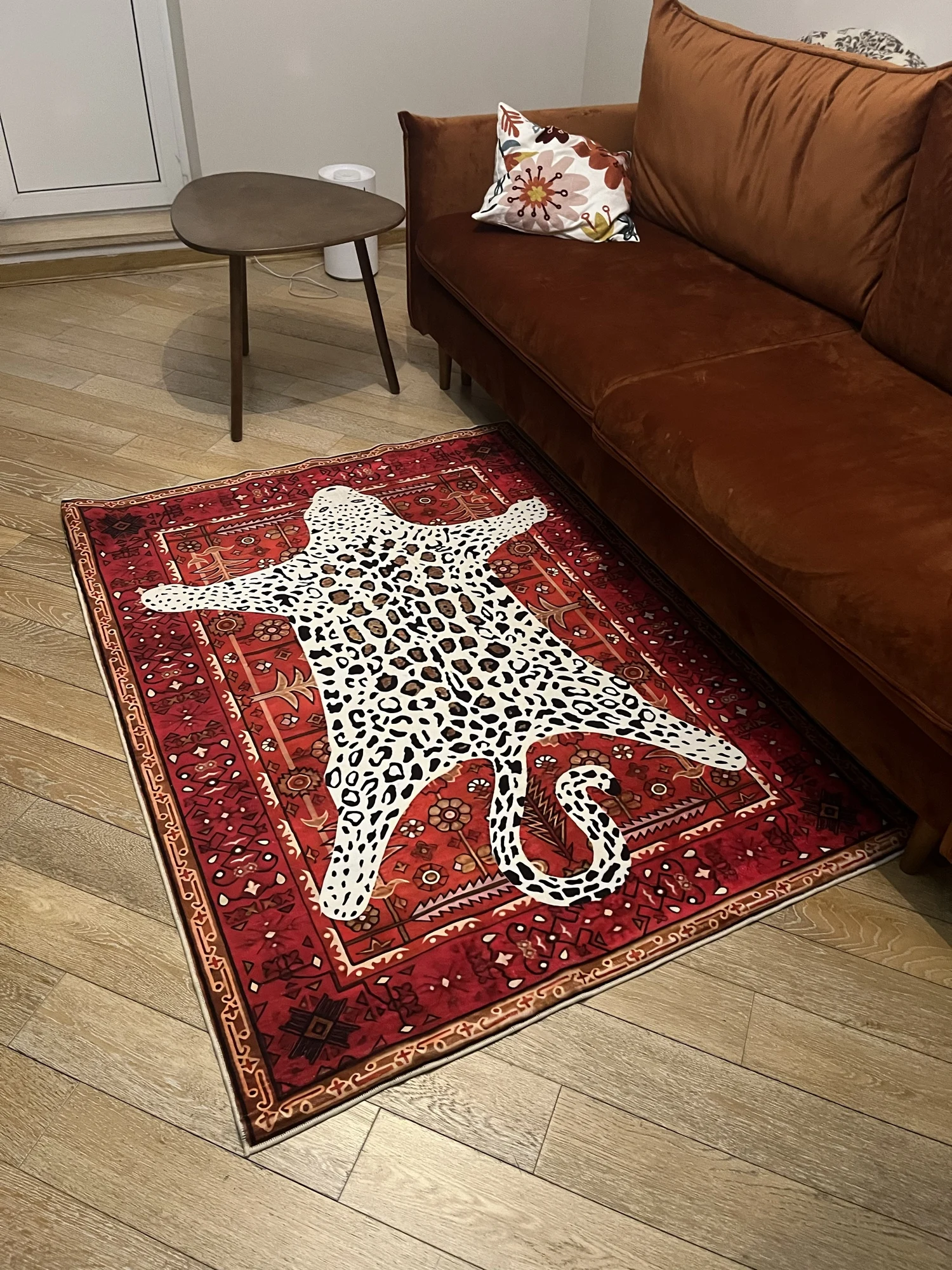 Boho Leopard Print Carpet, customer photo