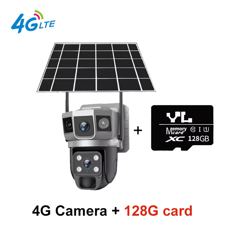 كاميرا V380 Pro ذات العدسة المزدوجة، تدعم شبكات 4G...