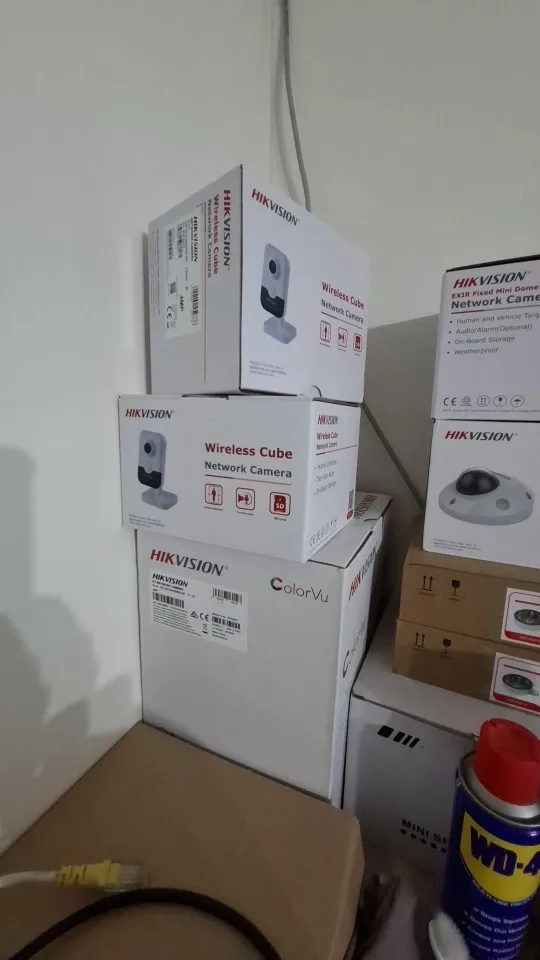 Hikvision 4MP Wi-Fi IP Camera DS-2CD2443G2-IW Indoor Human Body Detection Cube IR Network Camera PoE Two-way Audio SD Card Slot photo review