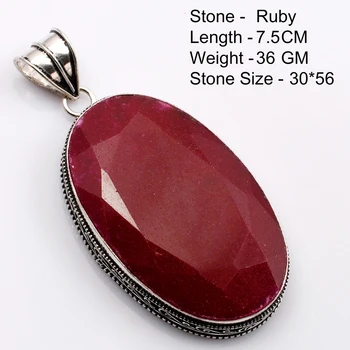 Regalo di gioielli da donna con ciondolo in vero rubino 1