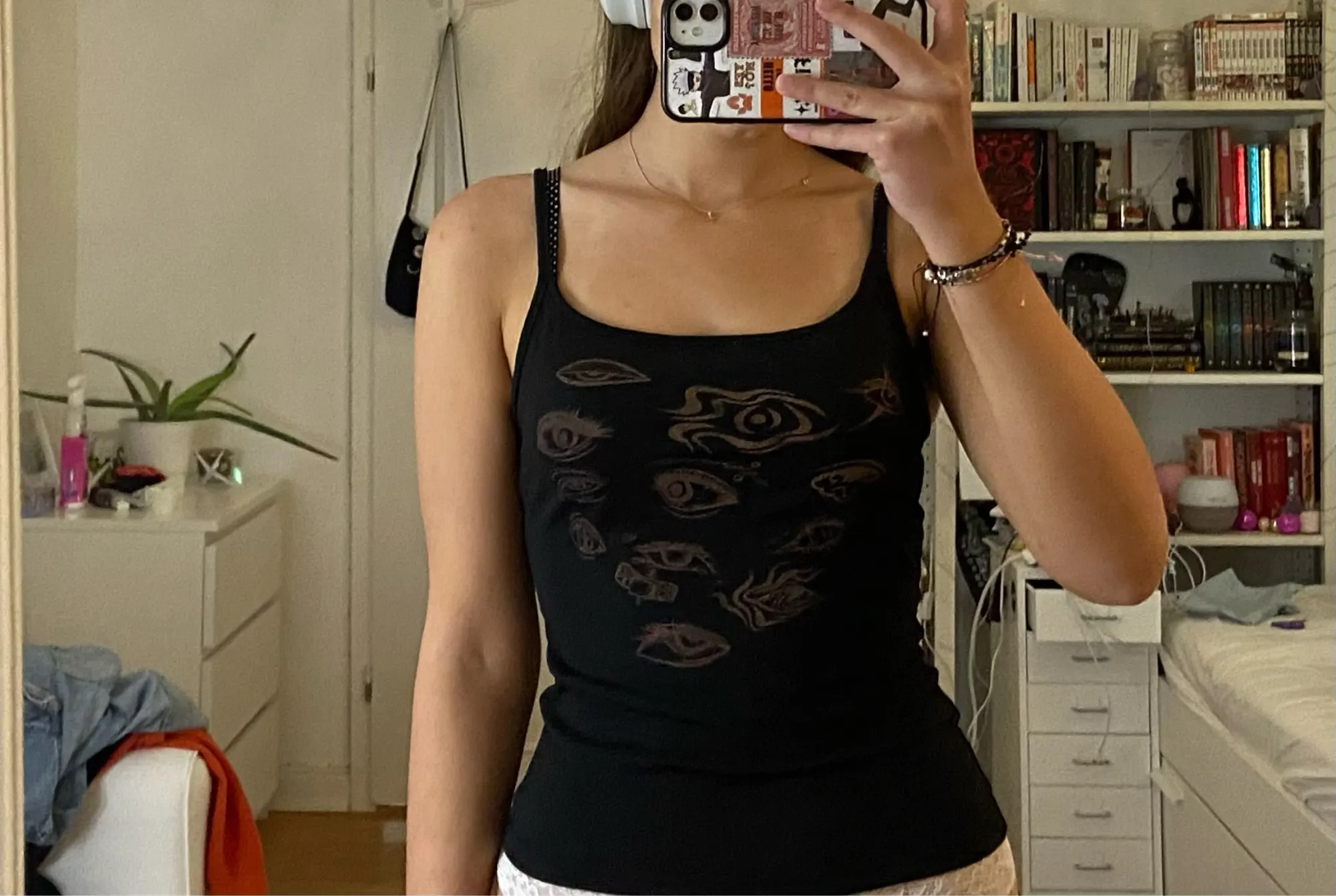 Goth Clothes Verdusa Women's Y2K Gothic Skull Graphic Camisole Top