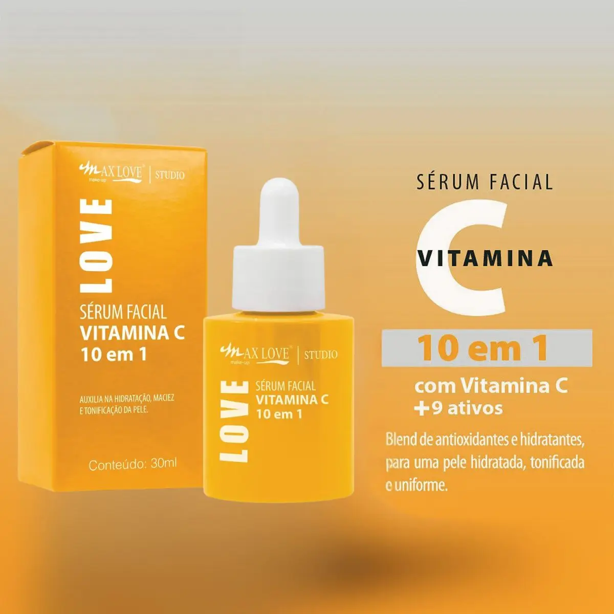 Sérum Facial Vitamina C 10 em 1 - Max Love 3
