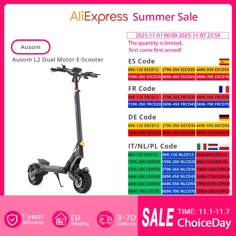 Hulajnoga elektryczna Ausom L2 z Polski za $530.54 / ~1997zł