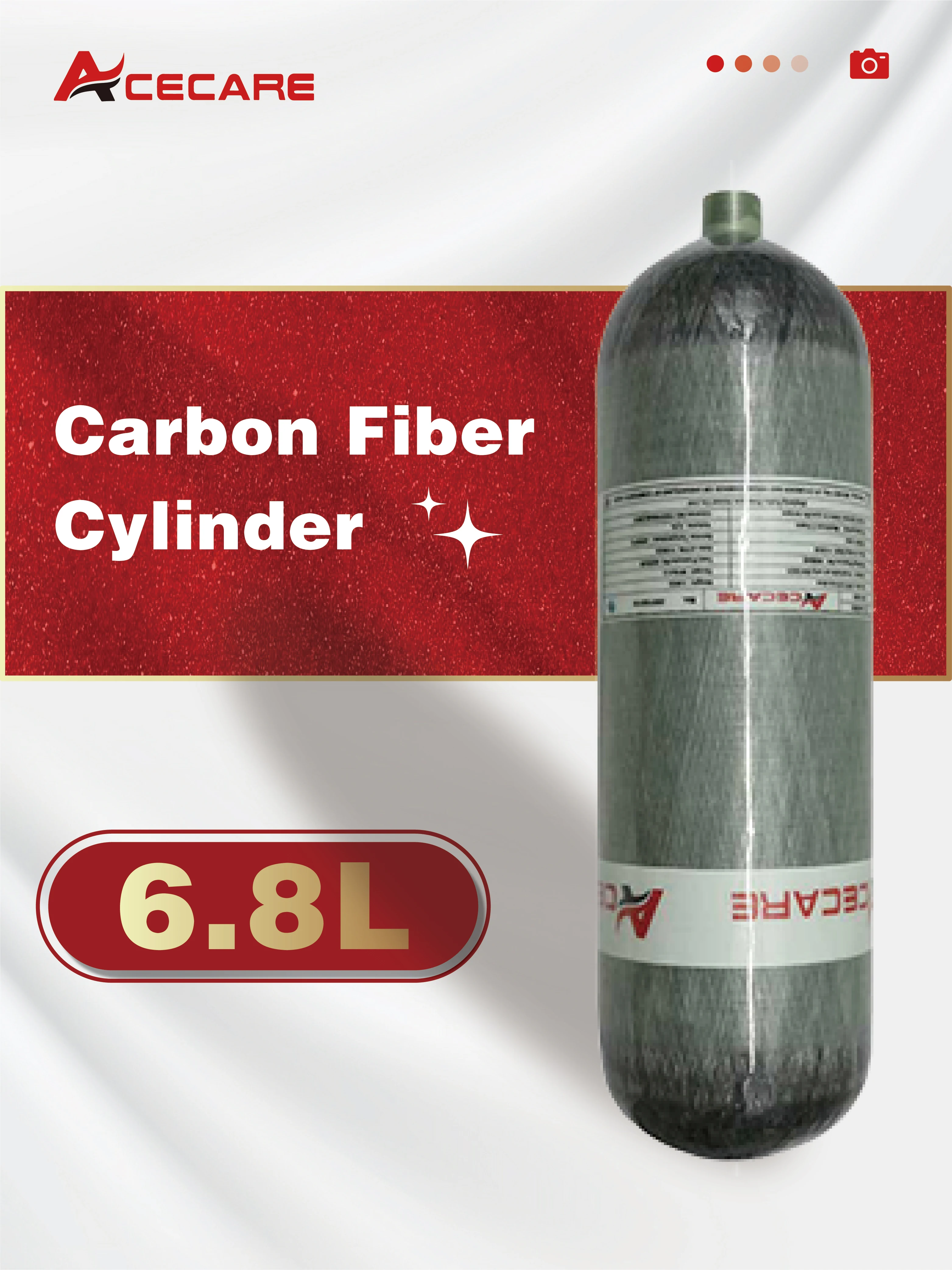 Vanne Plongée Acecare 4500psi - Filetage M18*1,5 Pour Air Comprimé