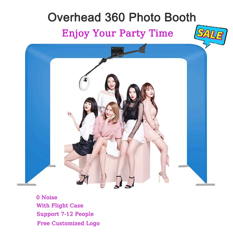 

Hot Selling Sky360 Photo Booth Free Customized LOGO Overhead 360 Video Photobooth With Flight Case