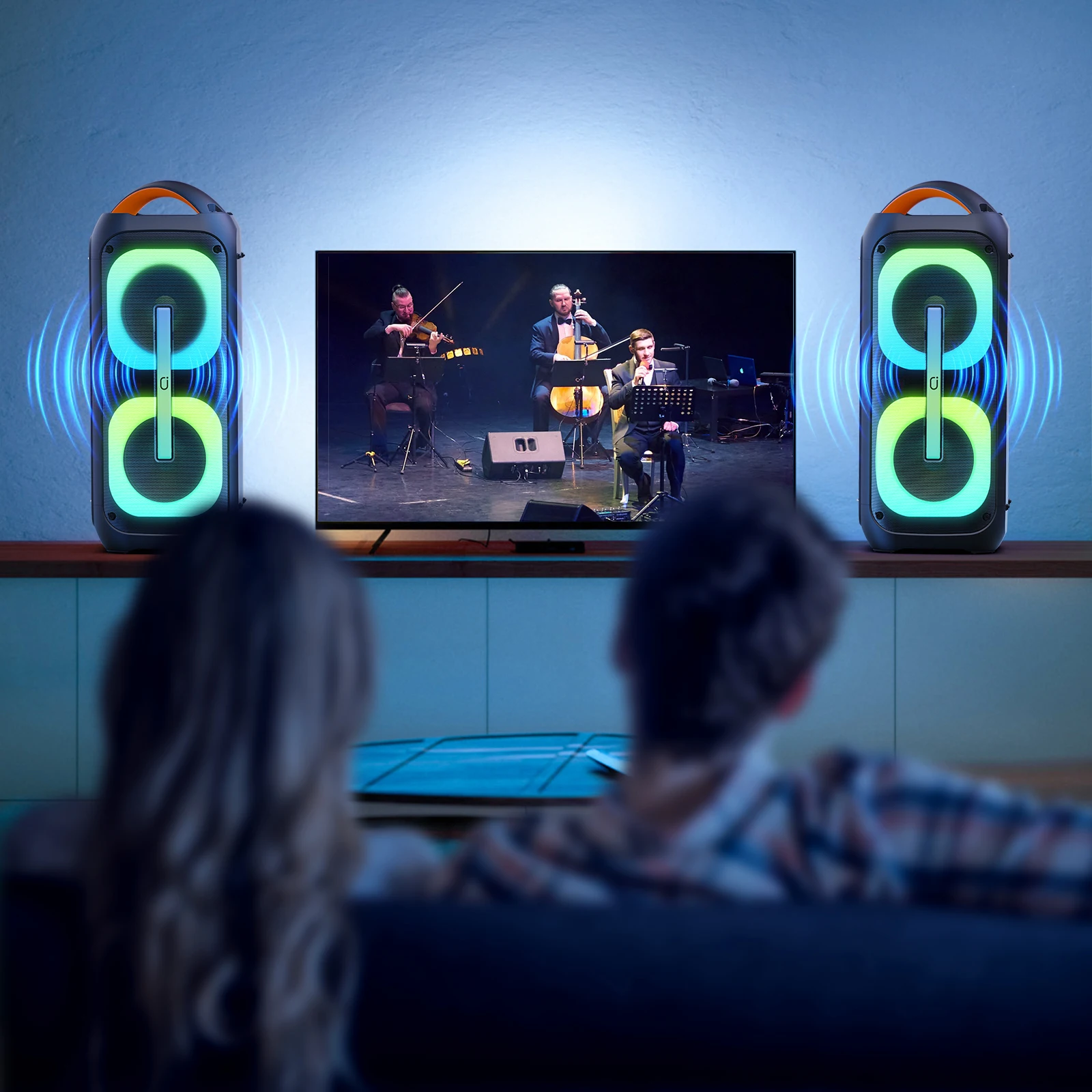 JYX Bluetooth Speaker with 2 Dual 60W 6.5" Subwoofer TWS Stereo Sound Deep Bass & Recording 400W Peak Power Karaoke Machine bluetooth speaker,karaoke speaker
