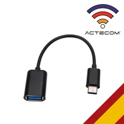 Actecom Adaptador OTG Tipo C, Cable OTG Puerto USB C Macho a Puerto USB A 3.0 Hembra Host Cable, Compatible con Huawei, Honor, Moto, Samsung, Oneplus, Sony, Xiaomi Redmi, Pocophone