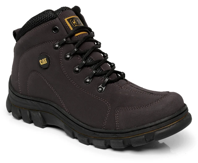 Tenis Bota Caterpillar Cat Super Leve Cor Cinza + Relogio