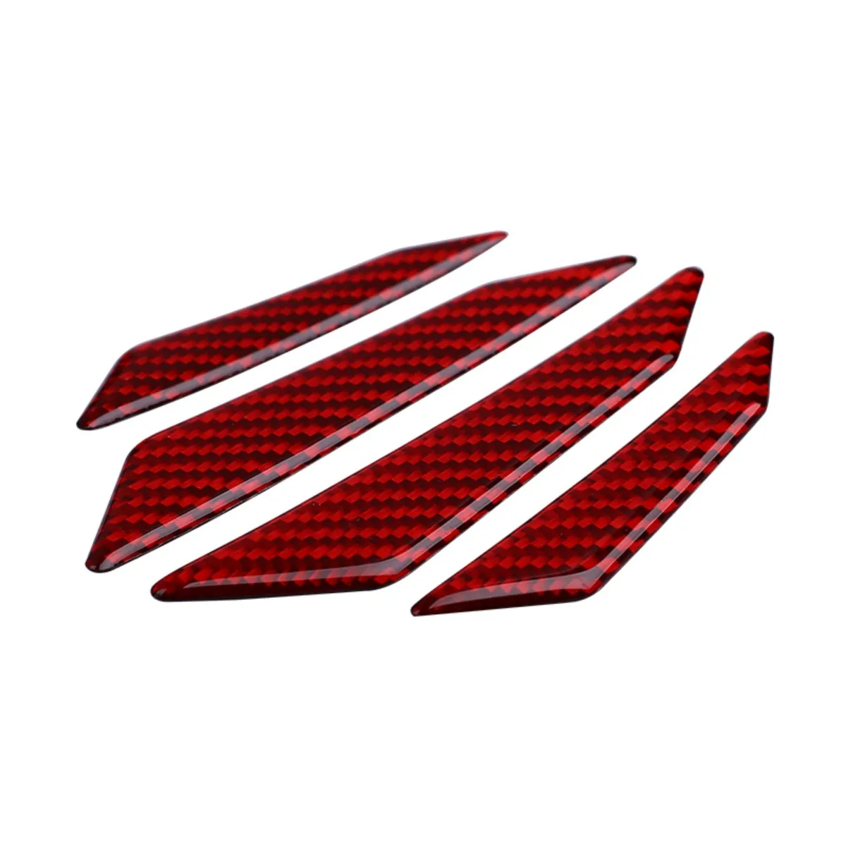 T-carbon Carbon Fiber Car Door Anti-Collision Glue Strips Protect Sticker 4PCS Car Door Edge Guard Strip Trim Molding Accessorie