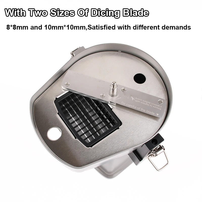 Vegetable Cutter Commercial Electric Ham Dicing Cutter Stainless Steel Automatic Vegetable Cutting Slicer Dicer Grinder Machine Fruit Shredder EU