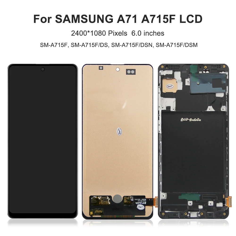A71 Display Screen Replacement, for Samsung Galaxy A71 LCD Display