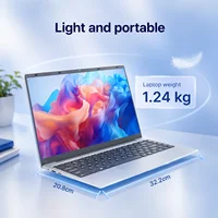 Ordinateur portable 14 pouces, 8 Go de RAM, 128 Go de SSD, PC portable 2,56 GHz Quad Core, ultra fin et léger, pour étudiants, avec WiFi, Bluetooth, écran HD, compatible Windows 10, pour le bureau, les études, argenté 5