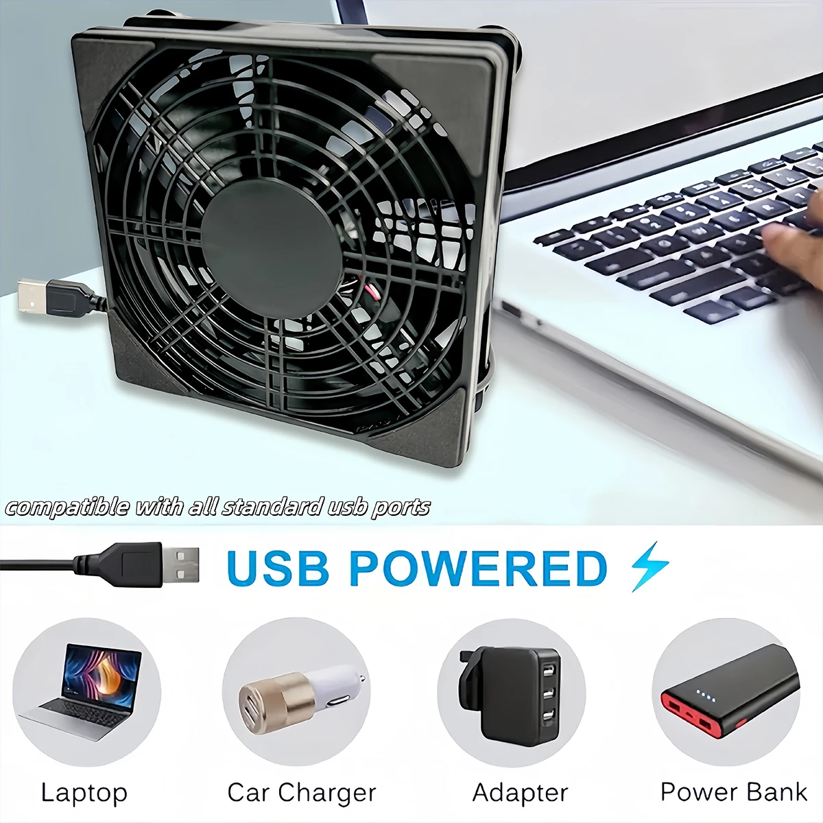 1/2개 12cm USB 냉각 팬, 5V 무소음 USB 전원 팬, 라우터, TV 박스, PC 케이스, 책상용 조용한 고속 냉각 팬