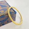 Fashion Bracelets Simple Gold Bangles Designs With 24k Gold Plated Chunky Gold Bangle Dubai Jewelry 4