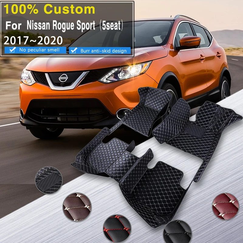 Car Floor Mat For Nissan Rogue Sport J11 20172020 Accesorios Para Auto