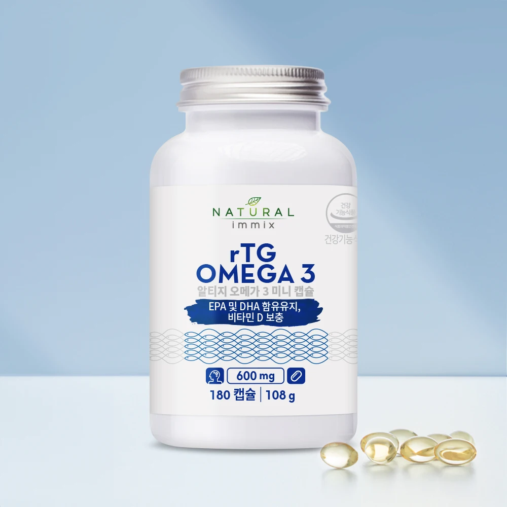 내추럴이믹스 캐나다 rTG오메가3 미니캡슐 600mg x 180캡슐 (3개월분)