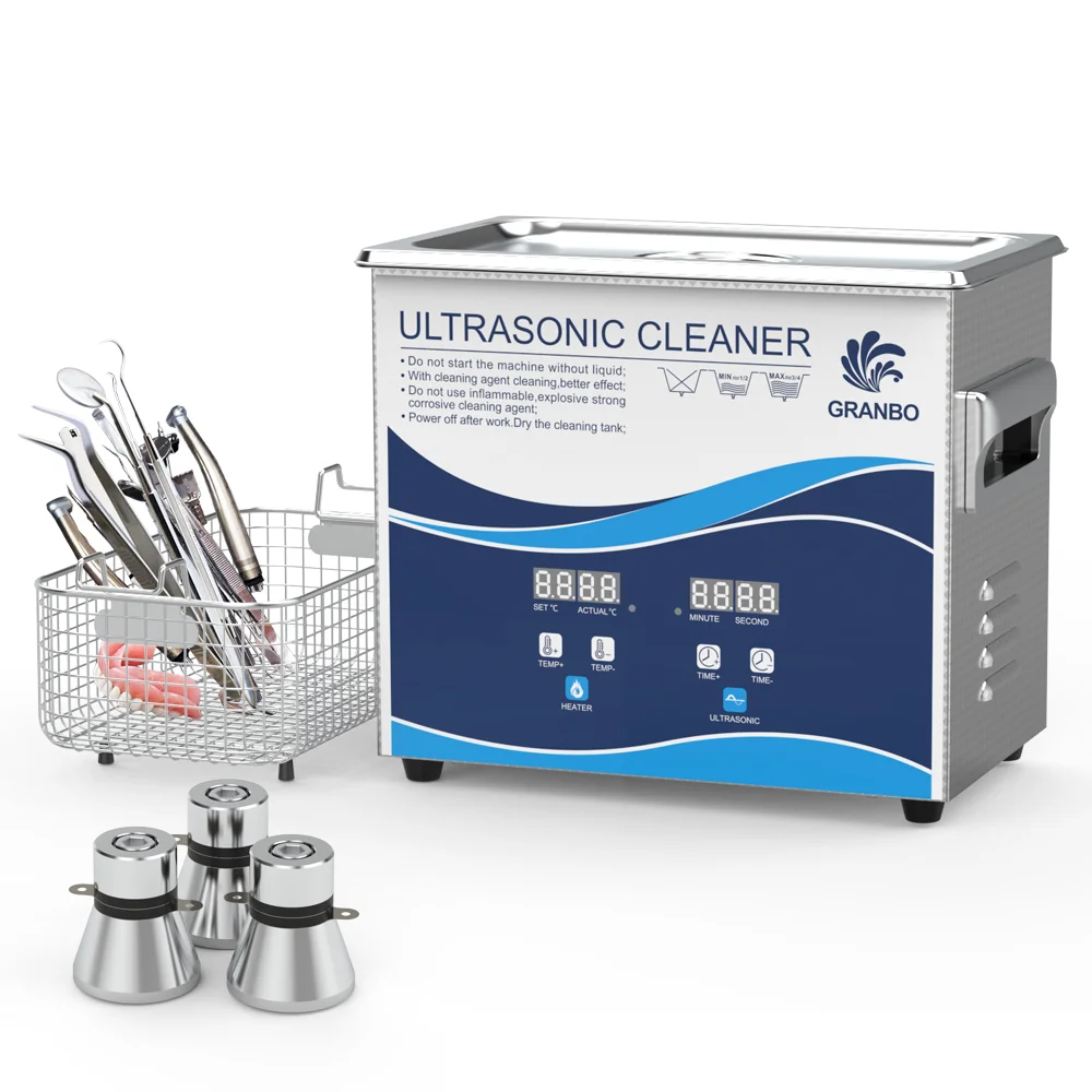 Digital Ultrasonic Cleaner 0.8l 1.3l 2l 3.2l Ship From Russia Stock