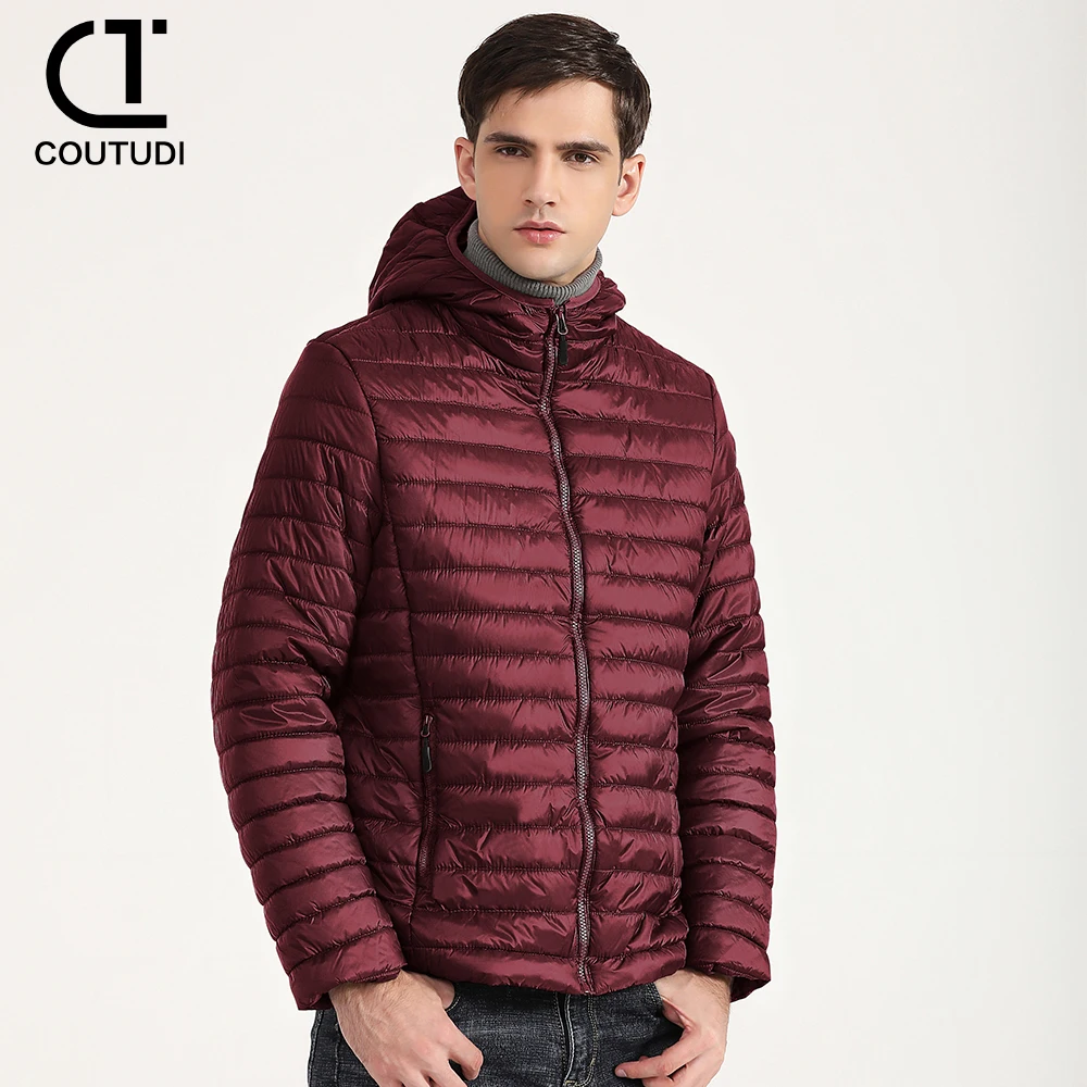 COUTUDI-Lightweight Puffer Down Jackets for Men, Warm Parka, Windproof Coat, Casual Outerwear, Autumn and Winter Fashion, 2024
