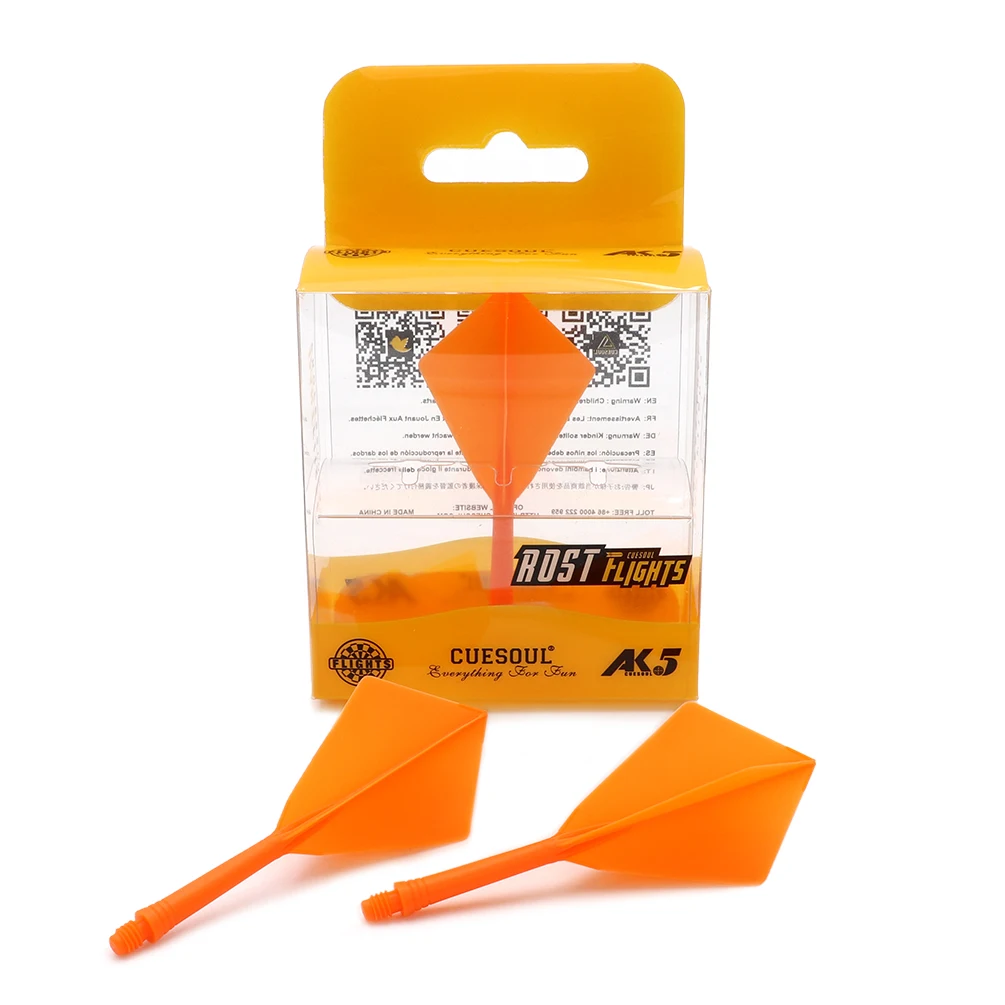 

CUESOUL Integrated Dart Shaft and Flights Orange Diamond Shape-28mm