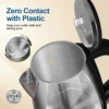 Electric Tea Kettle - CACHOO 1.7L Stainless Steel Electric Kettle with LED Indicator, Fast Boil Hot Water Boiler 2