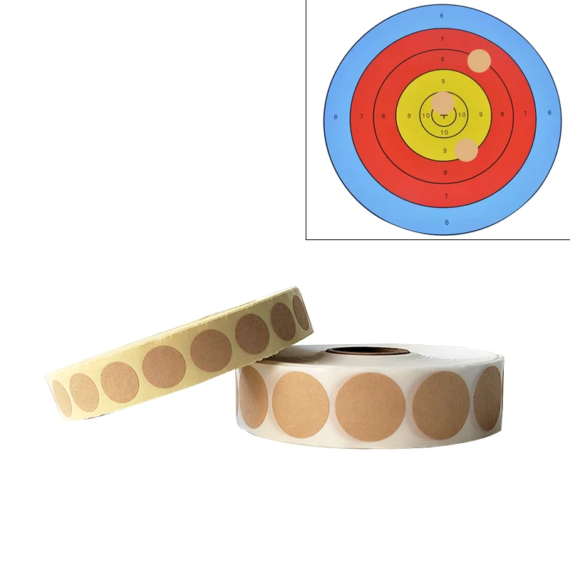 2000/Pcs Shootingfor Target 20mm/12mm Brown Beige IPSC Target Plasters Shooting Target Bullseye Bore Shooting Plasters Sticker