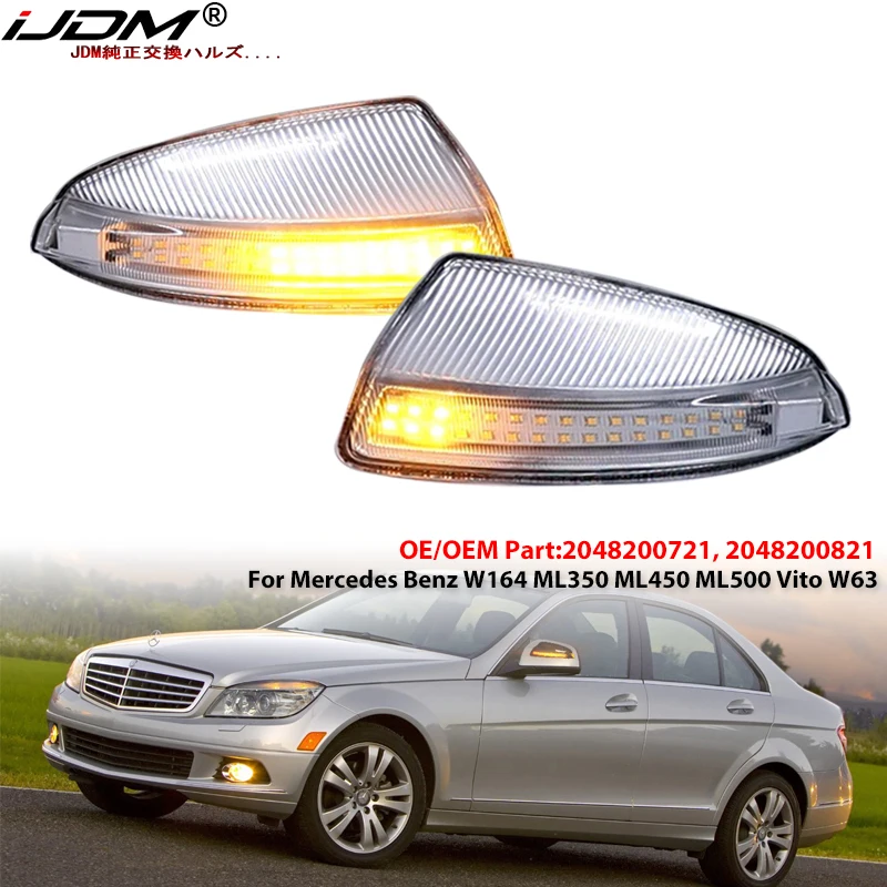 Car LED Rearview Mirror Turn Signal Light for Mercedes-Benz C Class W204 S204 W6