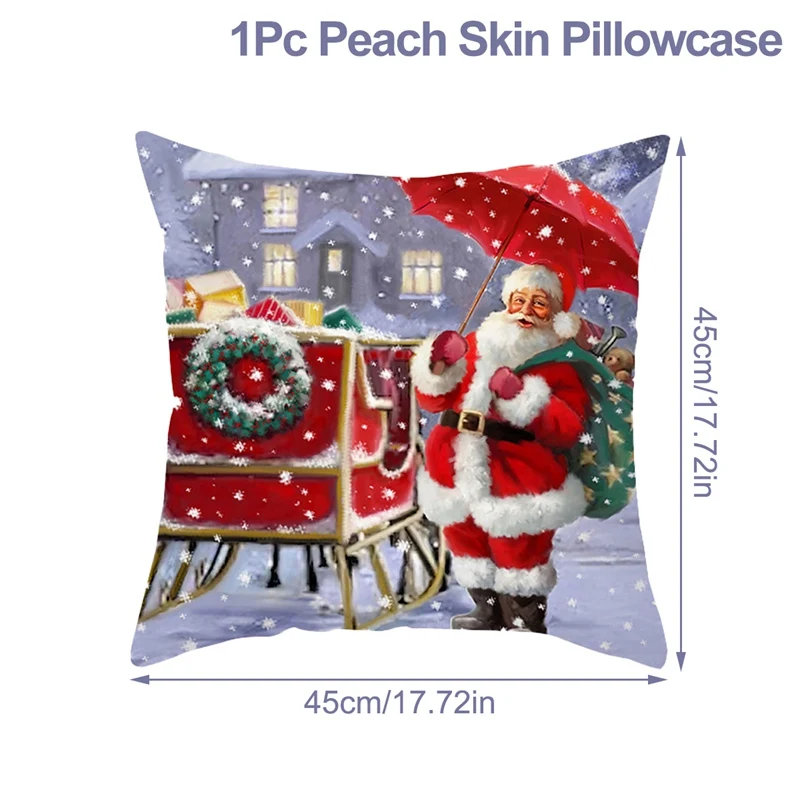 Festive Christmas Cushion Cover - Holiday Home Decor & New Year Gifts