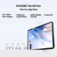 Tablette DOOGEE Tab G6 Max Android 16 32 Go + 256 Go, écran 13,4'' 90 Hz, batterie 11000 mAh, ultra-fine 7,7 mm, UNISOC T7280, Widevine L1 2