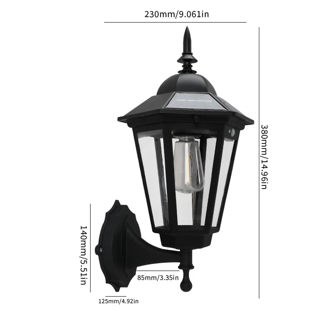 Vintage Solar Garden Wall Light