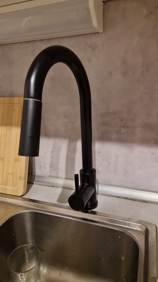 Jet Black Flex Flow: Sleek 2-in-1 Kitchen Faucet with Pull-Out Sprayer and Stream Modes photo review