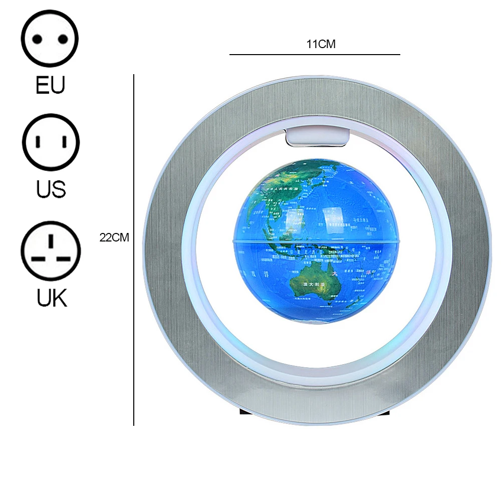 Round LED Globe Light World Map Magnetic Levitation Floating Globe Lamp Night Light Novelty Table Lamp Home Decor AU/US/EU/UK 6 Round LED Globe Light World Map Magnetic Levitation Floating Globe Lamp Night Light Novelty Table Lamp Home Decor AU/US/EU/UK 6