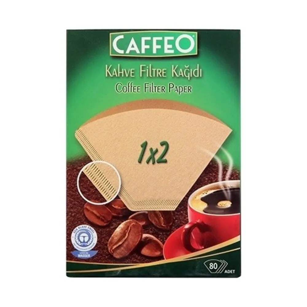 Number 2 Natural Paper Pulp Caffeo Filter Coffee Paper 80 pcs 3 Pack