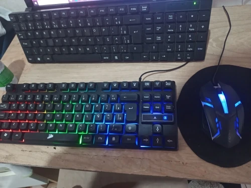 Mouse gamer para jogo computador 3200dpi com LED laser X7 USB Botões Profissional photo review