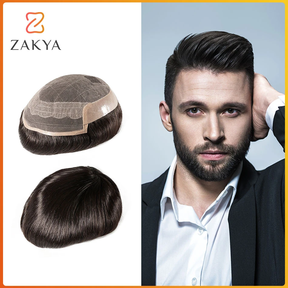 Mens Hair System Men Hair Replacement System Mens Toupee Lace Human