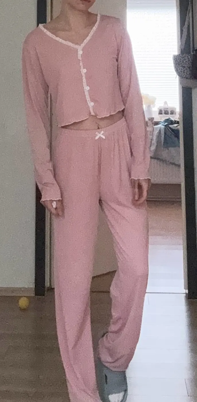 Luxurious Autumn Winter Pajamas Set for Elegant Comfort photo review