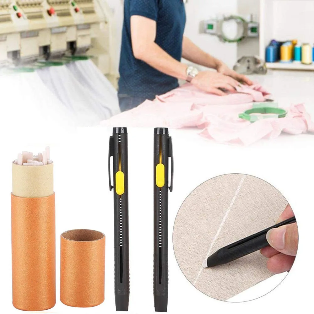Sewing Fabric Pencils Water Soluble Pen Tailor Mark Chalk with Brush Cap  Dressmaker Marker and Tracing Tools