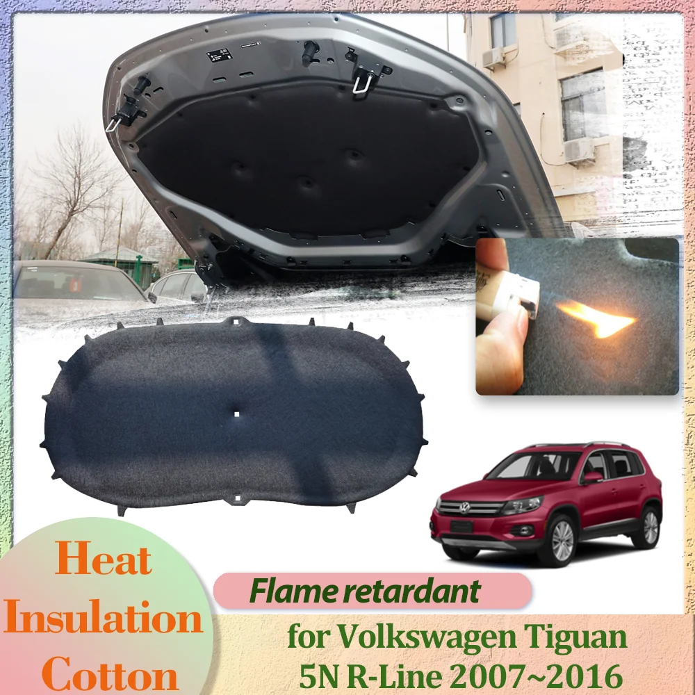 Car Hood Engine Cover For Volkswagen VW Golf 5 Mk5 1K 2004~2008 Insulation Liner Cotton Soundproof Thermal Heat Mat Accessories