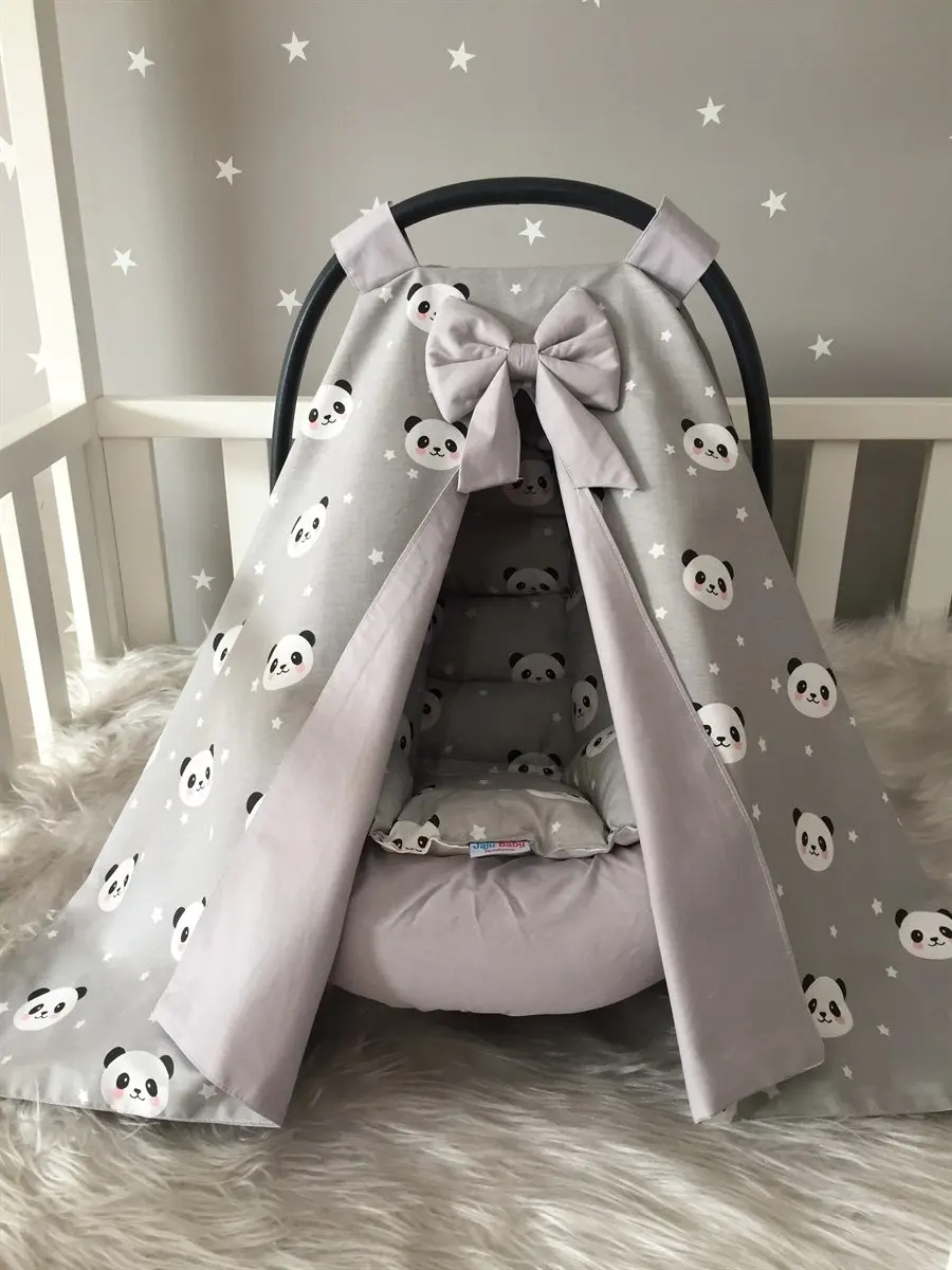 

Набор из 3 простыней и подушек для детской коляски ручной работы