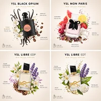 Yves Saint Laurent YSL Coffret Parfum Femme – Lot de 4 Miniatures Voyage (Mini Splash) – Cadeau Luxe Parfums Iconiques YSL 3