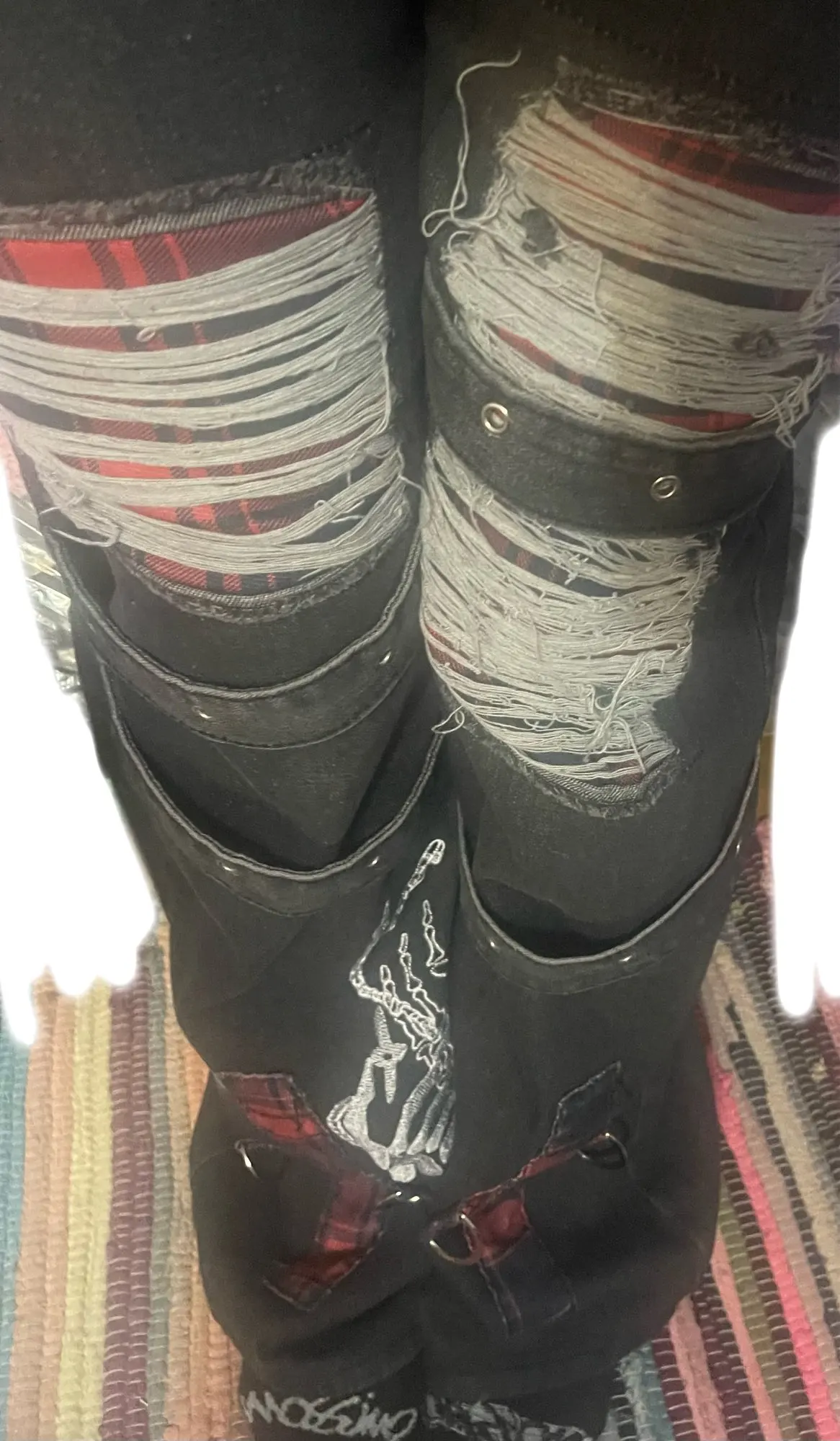 Ripped Black Pants - Y2K Aesthetic photo review