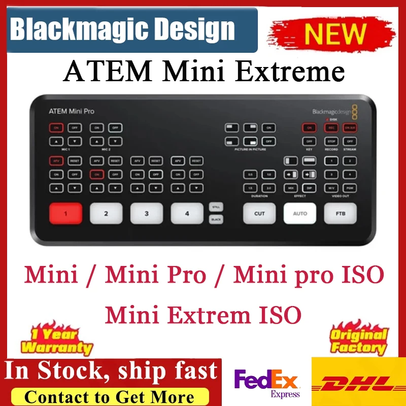 Blackmagic Designatem mini Extreme atem mini Pro atem miniライブストリームスイッチャーマルチビューと録画新しい機能  AliExpress