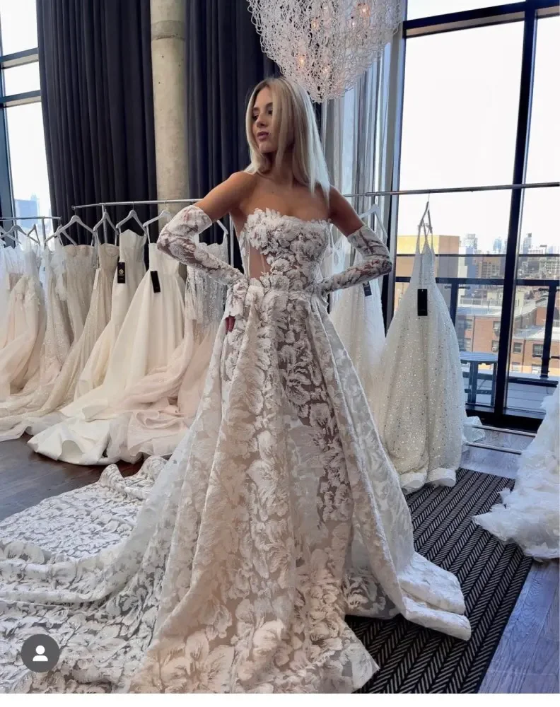 Customized Boho Wedding Dress Beach Bride Dresses Backless Puff Wedding Gowns for Women Custom Made vestido de novia sirena 5