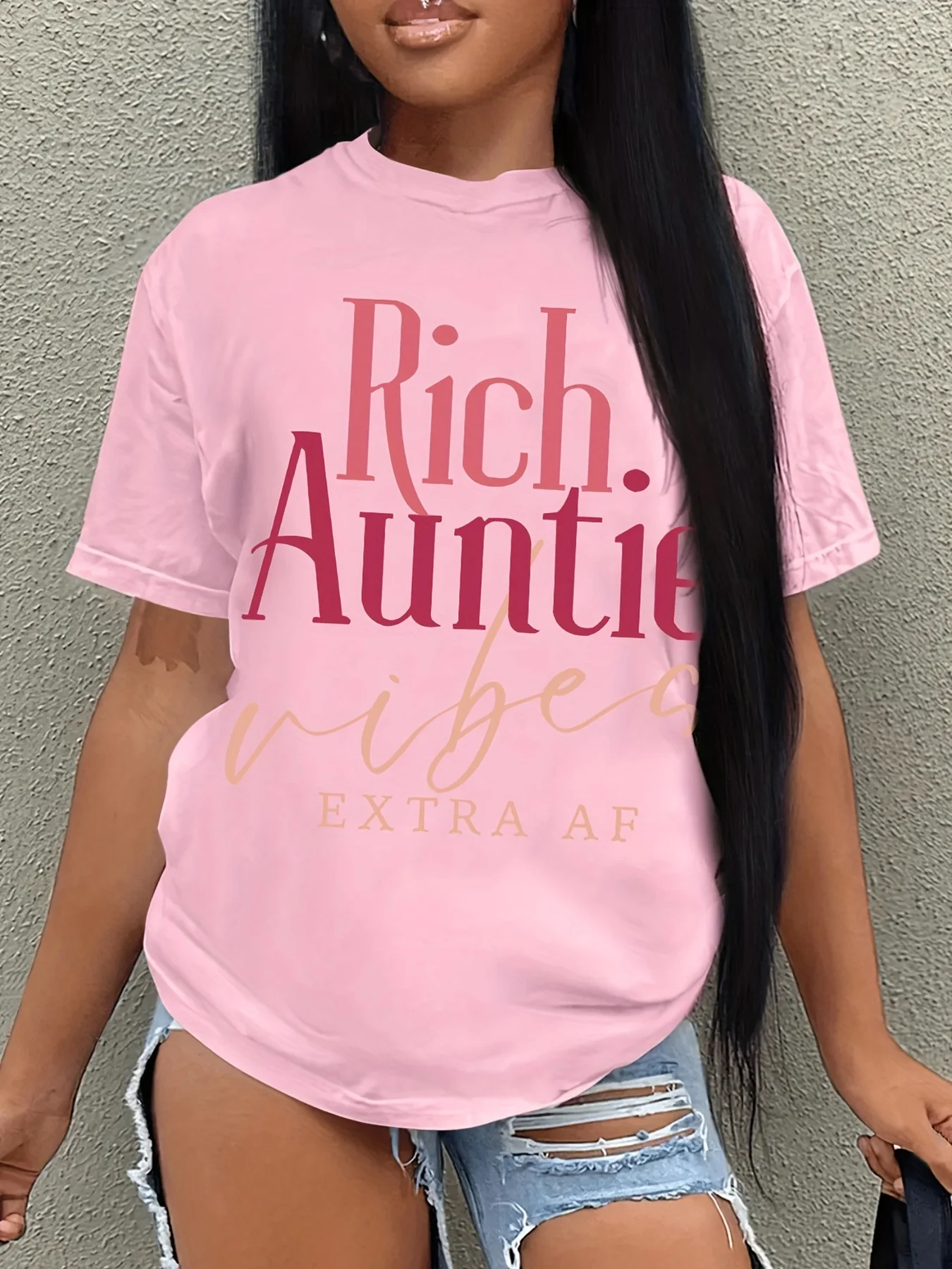 Women's T-shirt   Fashion Street Short Sleeve Tops Loose Oversized  Shirt