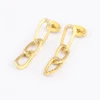 Nidin nouveau Design créatif chaîne forme cuivre incrusté Zircon boucles d'oreilles pour femmes fille quotidien fête oreille bijoux accessoires cadeau
