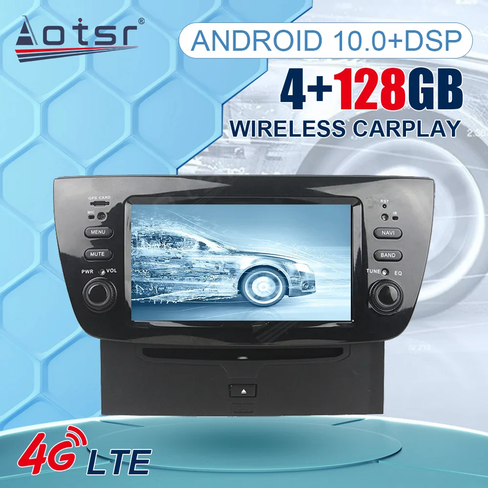 

2 din 8+128GB Android 11.0 Car Auto Radio CarPlay GPS For Fiat Doblo 2010 2011 - 2014 Multimedia Player DSP Navigation Head Unit