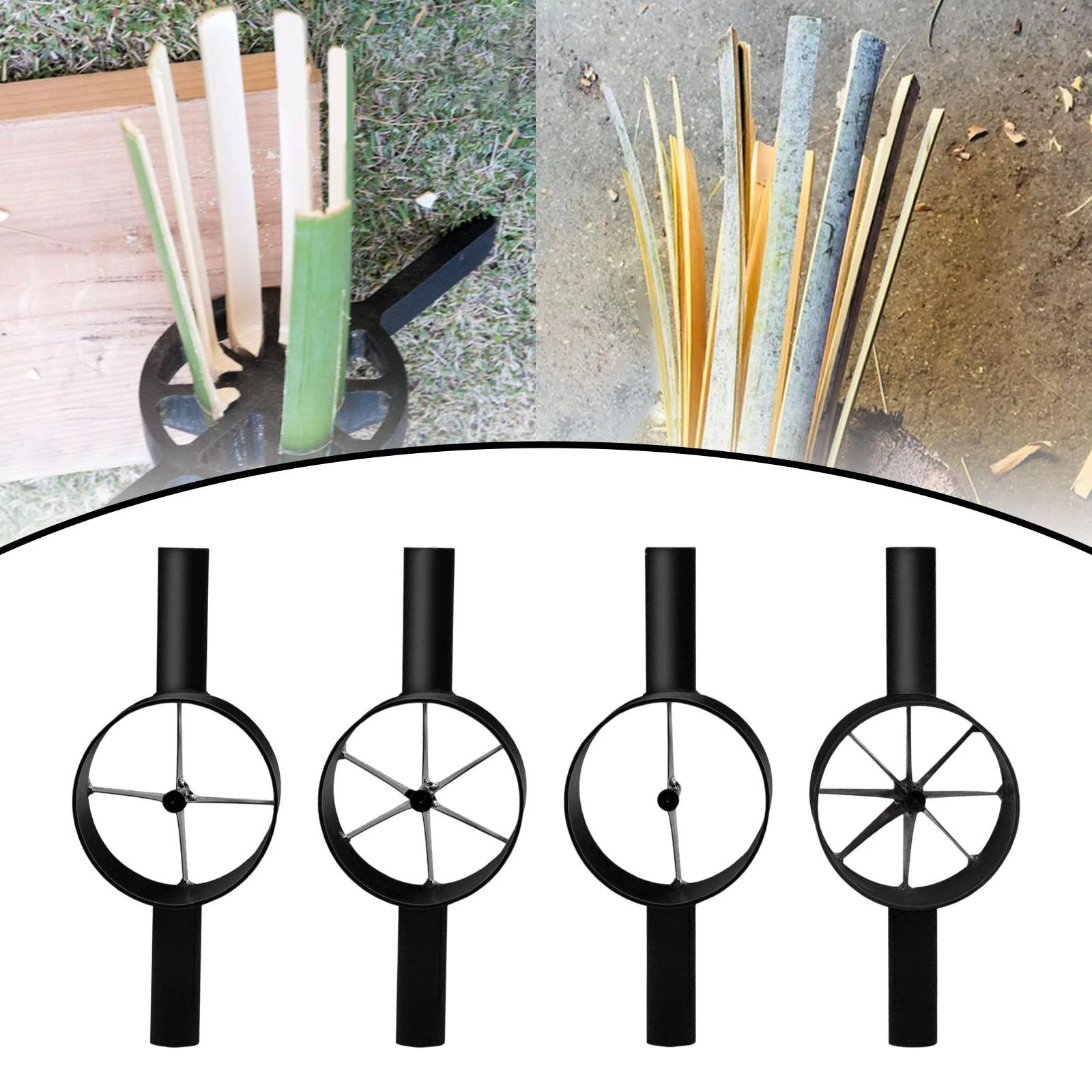 Manual Bamboo Splitter Tool Manganese Steel Bamboo Splitting Machine 2 4 6 8 Cut Divider for Craftsmen Workshop Backyard Bamboo Processing